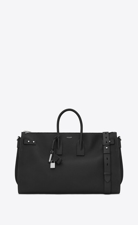 SAINT LAURENT Sac de Jour Men メンズ サック・ド・ジュール スープル 48Hダッフルバッグ(ラージ/ブラック/グレインレザー) a_V4
